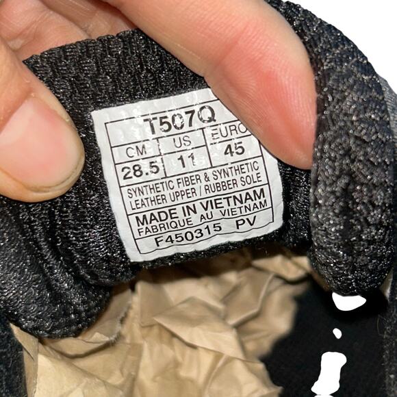 ASICS Gel Nimbus Mens Shoes Size 11 Black silver T507Q - Picture 7 of 10